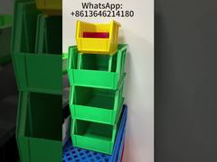 Bac d'étagère industriel, boîte de rangement d'entrepôt, bac de pièces en plastique