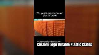 Caisses en plastique empilables et emboîtables personnalisées avec sérigraphie de logo | Solution de branding durable pour Logis