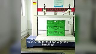 Test de compression de caisse en plastique pliable | Caisses de fruits et légumes