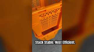 Caisses en plastique empilables et emboîtables | Stockage stable pour la logistique et l'industrie