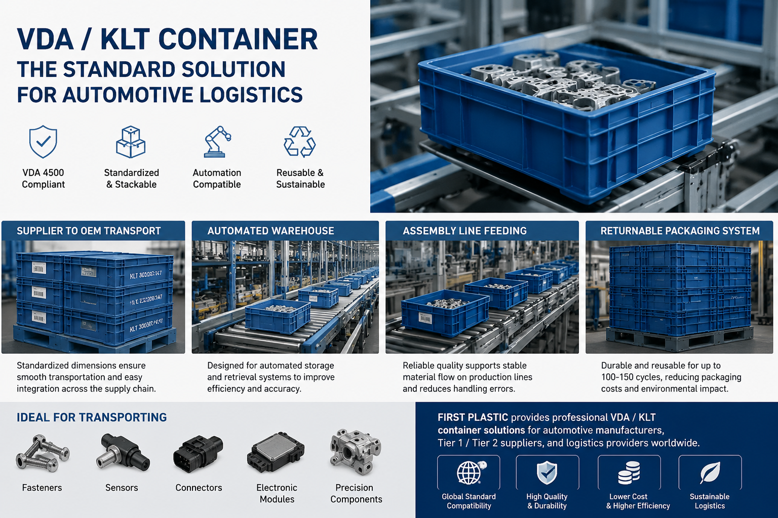 Derniers blogs de l'entreprise sur Container VDA contre KLT Container: Comprendre les différences dans la logistique automobile