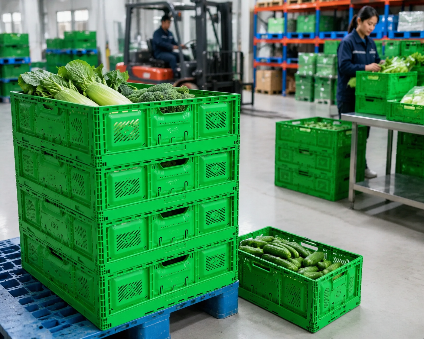 Derniers blogs de l'entreprise sur How Foldable Plastic Crates Help Modern Agriculture Build More Efficient Fresh Produce Supply Chains