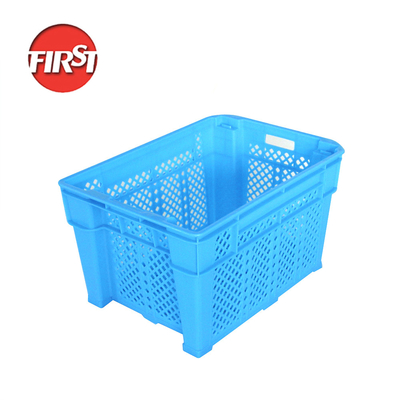 acheter Produits en plastique Fruits légumes Tote Bougeant Cages empilables ventilées avec logo d'impression à la soie fabrication en ligne