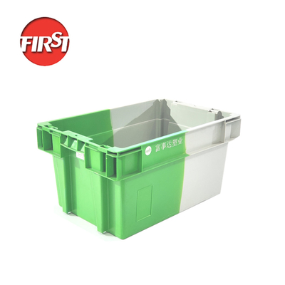 acheter 600*400*300 mm paniers en plastique pour l'empilage et le roulement en entrepôt fabrication en ligne