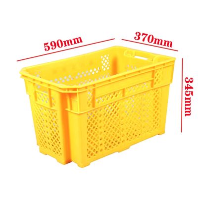acheter Caisse de stockage en plastique pour aliments Caisse de déménagement empilable Caisse de fruits en plastique 590x370x345mm fabrication en ligne
