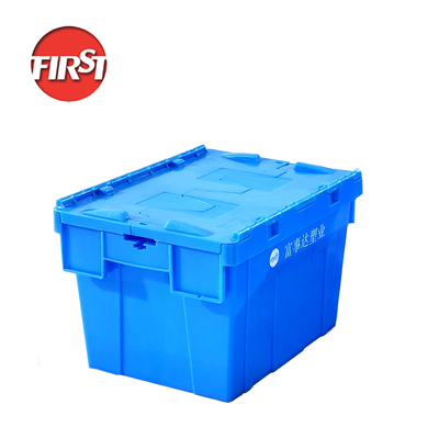 acheter Cages d'emballage recyclables de 21L 60L HDPP Tote Couvercle fixé Nest Cages d'emballage en plastique fabrication en ligne