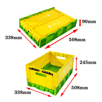 acheter Cages de stockage en plastique de couleur lourde, de type PP, pliables, taille 508x338x100 mm fabrication en ligne