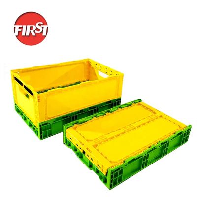 acheter Caisses en plastique faites sur commande pliables pour la logistique 508×338×100mm de chaîne du froid de légume fruit fabrication en ligne