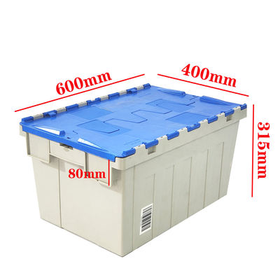 acheter Caisses de déménagement robustes en plastique avec couvercle, réutilisables, empilables en PP, 600*400*315mm fabrication en ligne