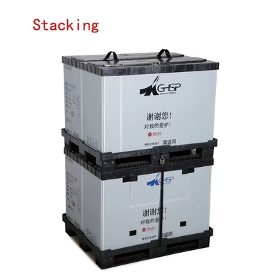 acheter Pallets industriels pliants recyclables à charge élevée, pliables, empilés, en plastique, avec une charge statique de 1 tonne fabrication en ligne