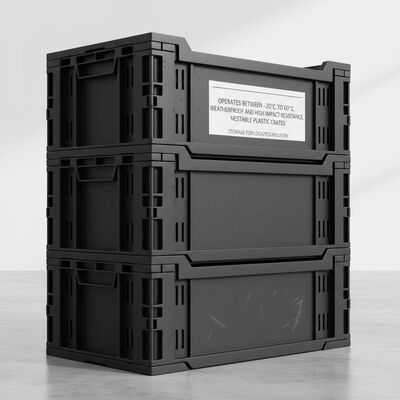 acheter Fonctionne entre -20°C et 60°C Stockage de caisses en plastique emboîtables résistantes aux intempéries et aux chocs élevés pour l'industrie logistique fabrication en ligne