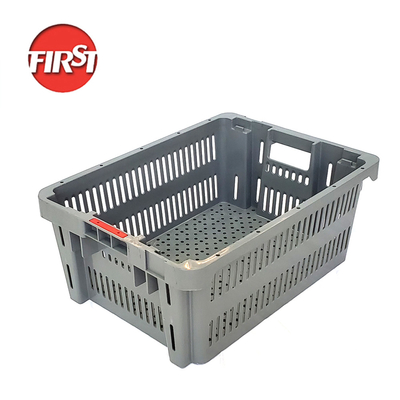 Cages en plastique robustes en PP ventilées, empilées, paniers de récolte
