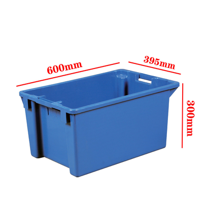 600x400x300mm Cages de stockage en plastique solides rectangulaires