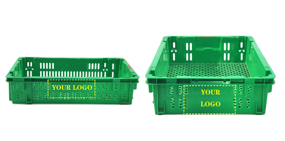 Caisse en plastique de remplacement en maille Caisse de stockage de fruits empilable