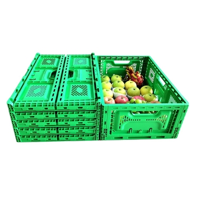 Caisse en plastique empilable sur mesure pour supermarché ferme pliable 570 * 370 * 210mm