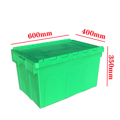 63L caisses en plastique avec couvercles en plastique solide