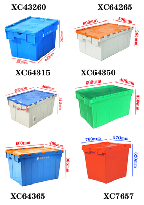 Contenant de stockage avec couvercle attaché caisse instable 600*400*315mm