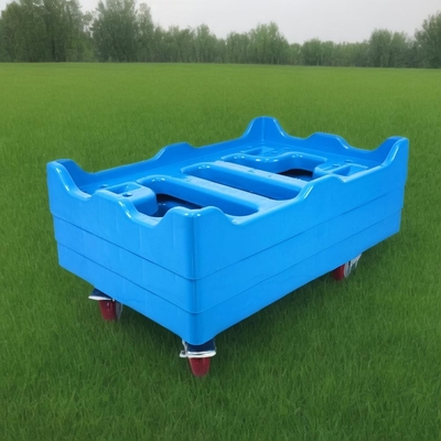 Conception légère avec couvercle attaché Plateforme en plastique de caisse instable Dolly